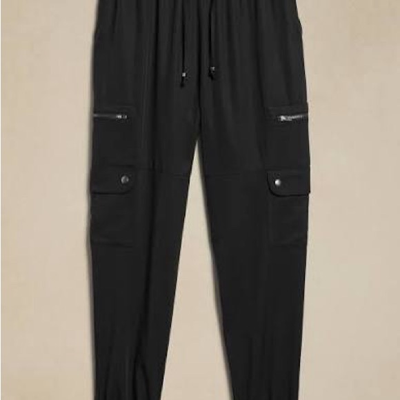 Nwt Banana republic tencel cargo jogger in color black - Picture 3 of 6